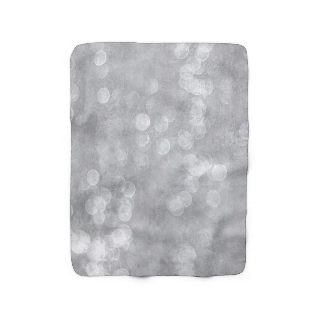 Abstract Comfy Blanket | Gray White Circles