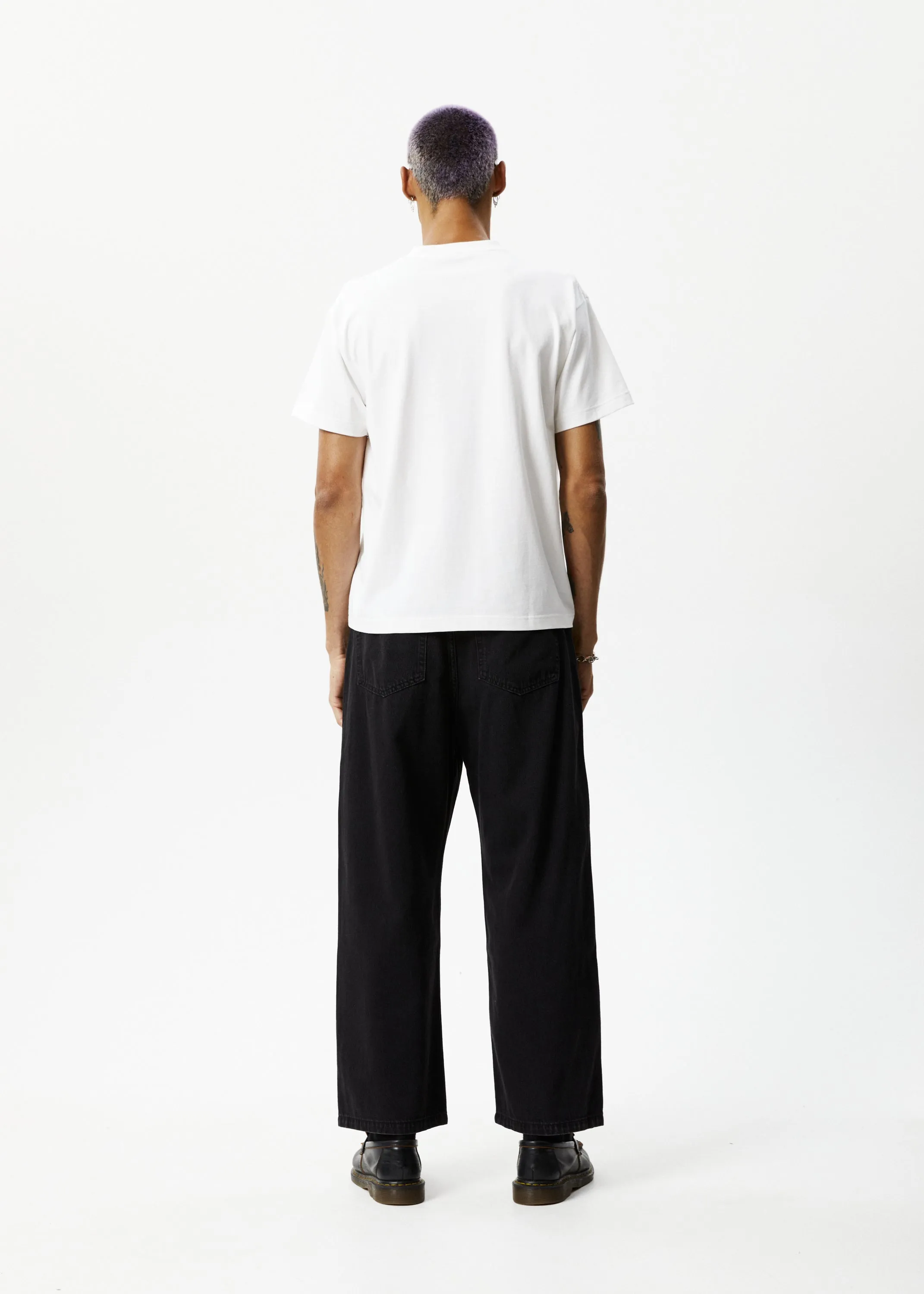 AFENDS Mens Genesis - Heavy Weight Boxy Fit Tee - White
