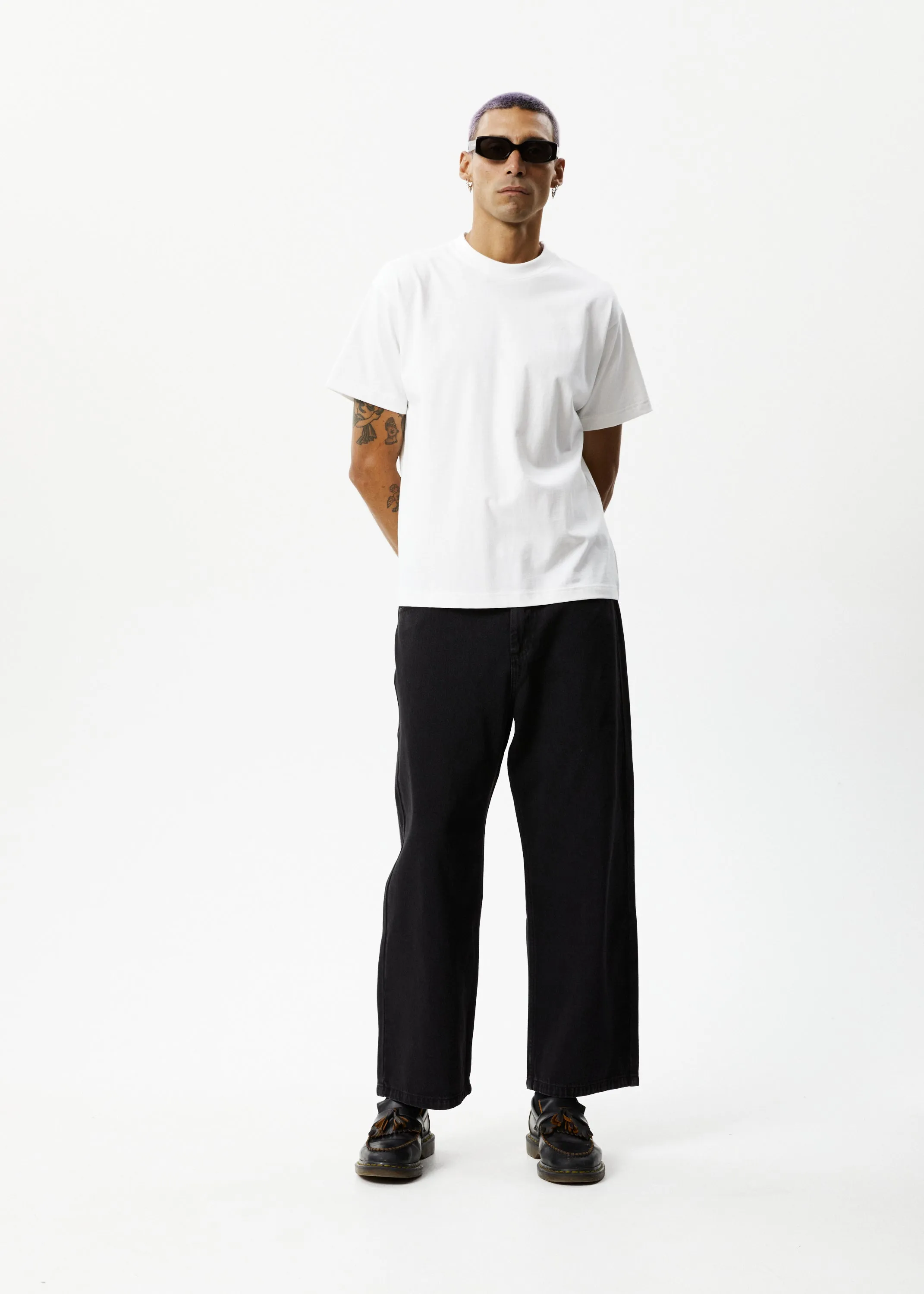 AFENDS Mens Genesis - Heavy Weight Boxy Fit Tee - White