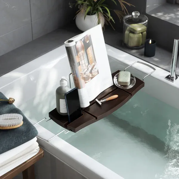 Aquala Bathtub Caddy - Natural / Walnut