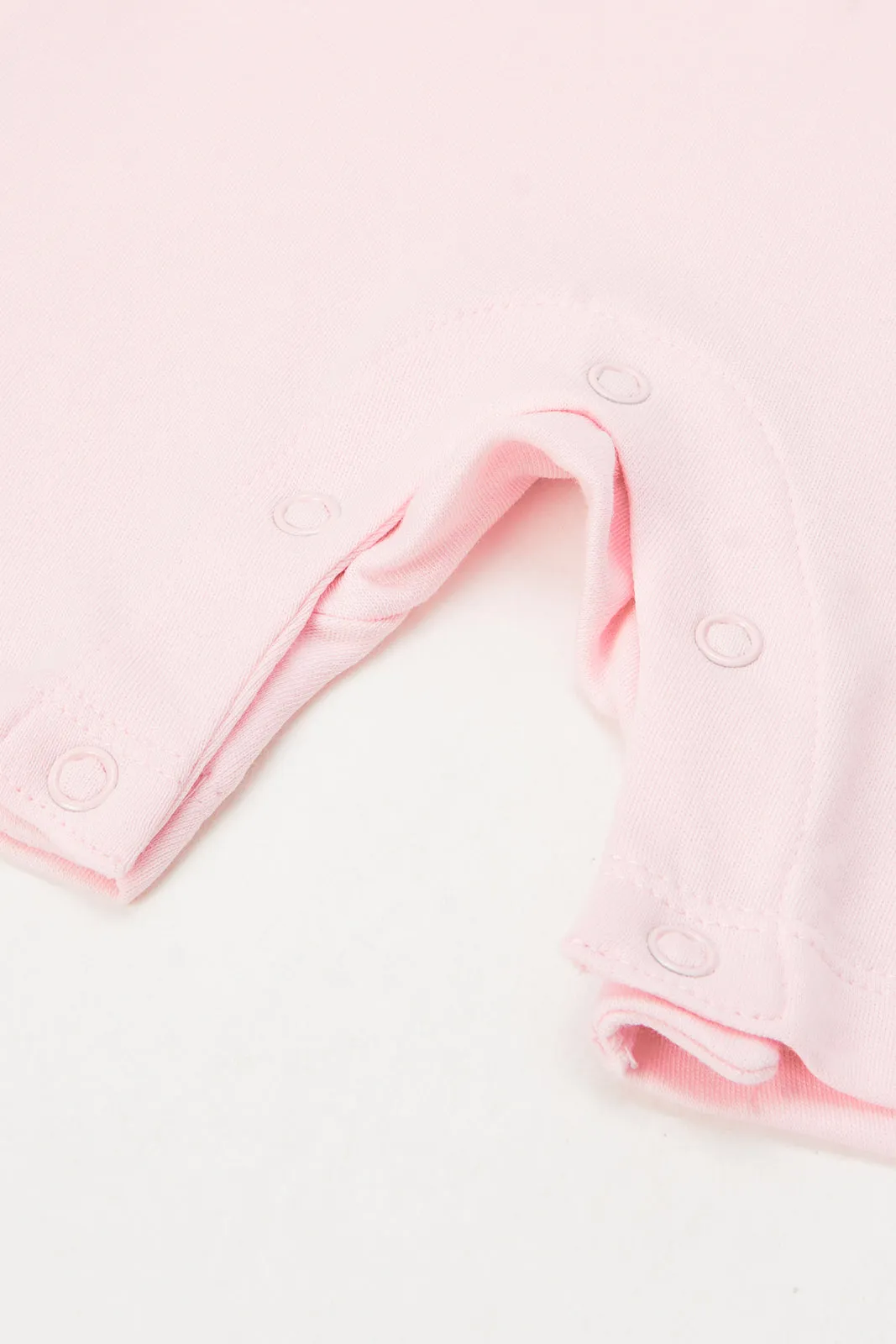 Baby Pink Embroidered Romper