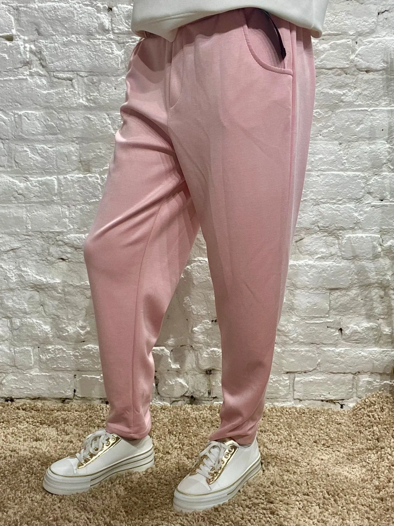 Chelsea Stretch Casual Breathable Lounge C41 Tapered Trouser Pant With Belt