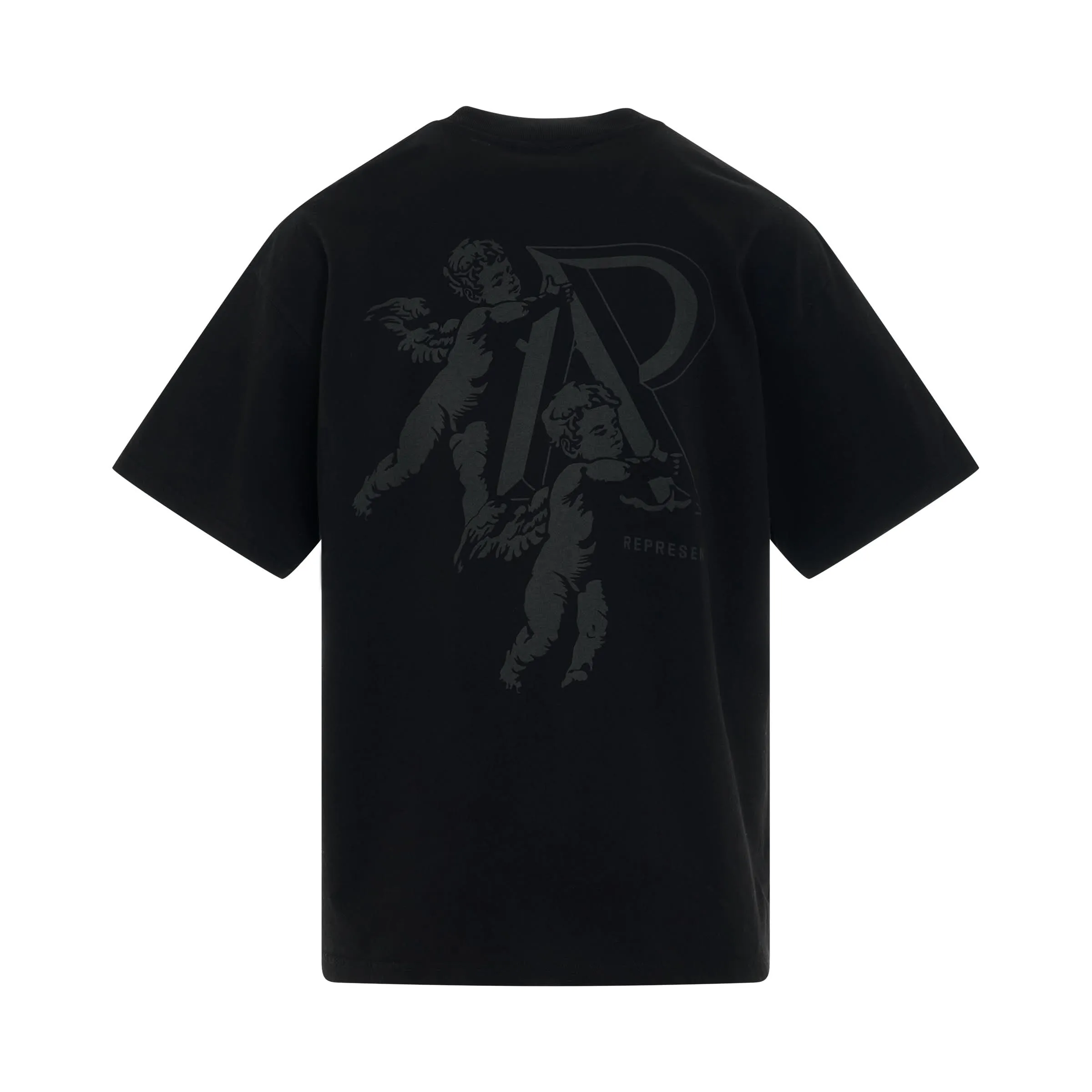 Cherub Initial T-Shirt in Black