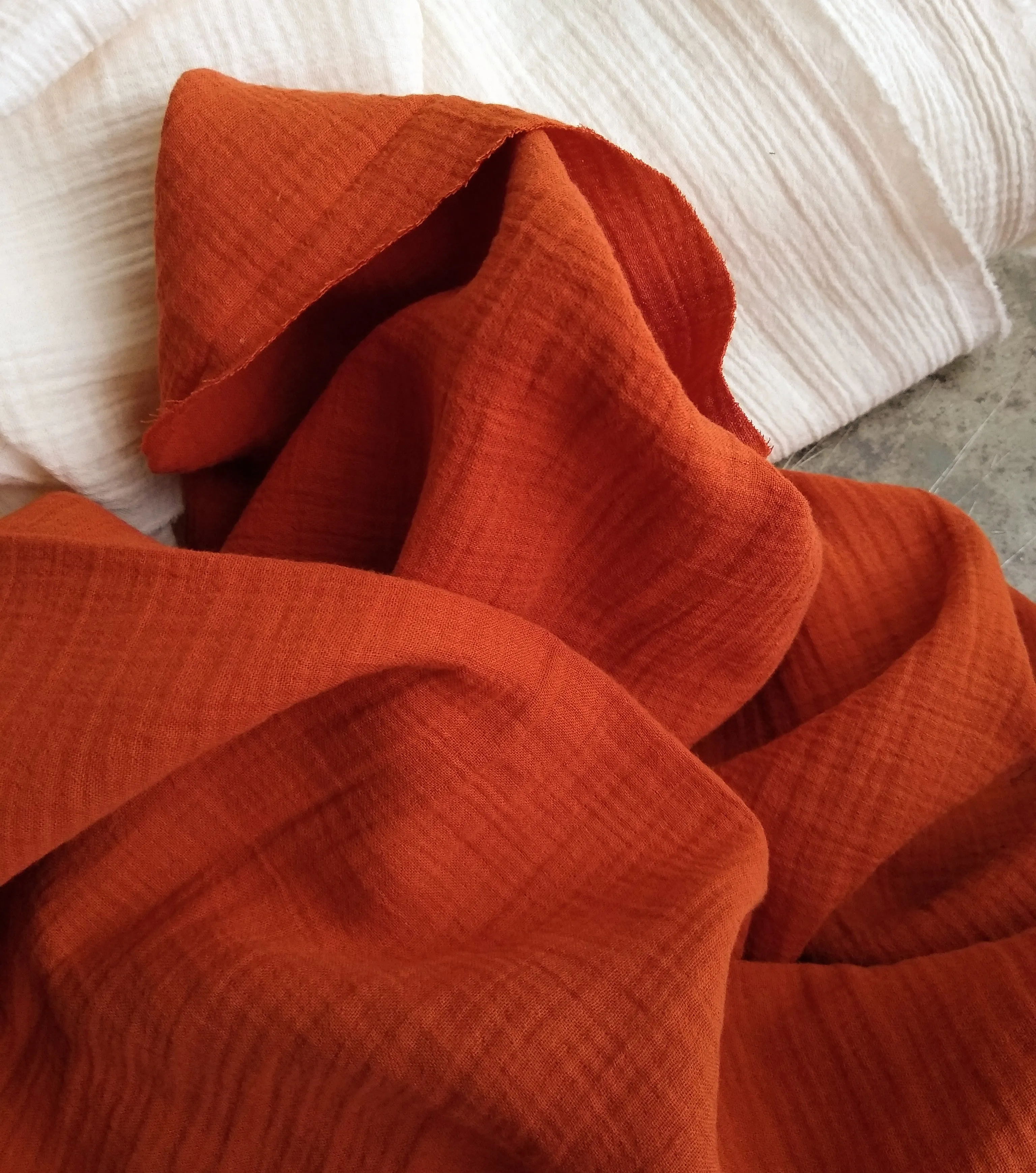 Crinkle Double Gauze / Persimmon