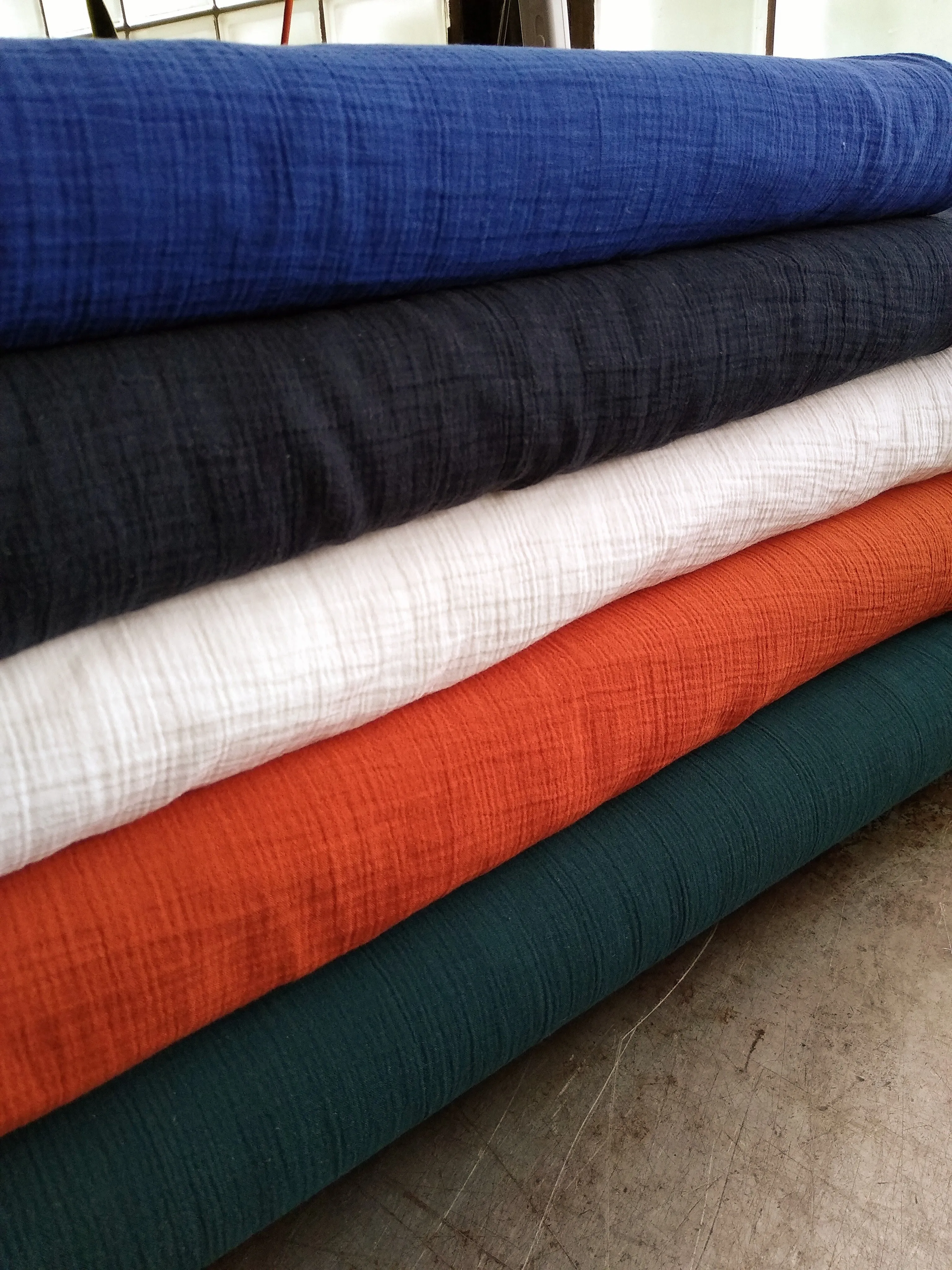 Crinkle Double Gauze / Persimmon