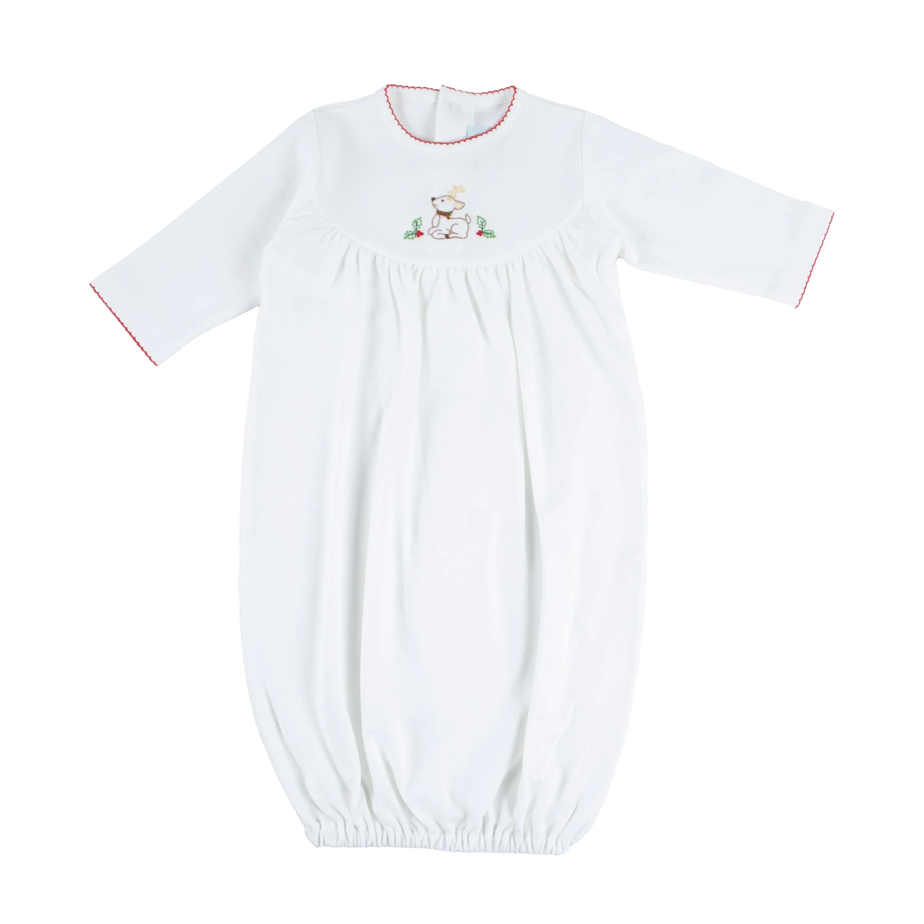 Gathered Christmas Deer Gown