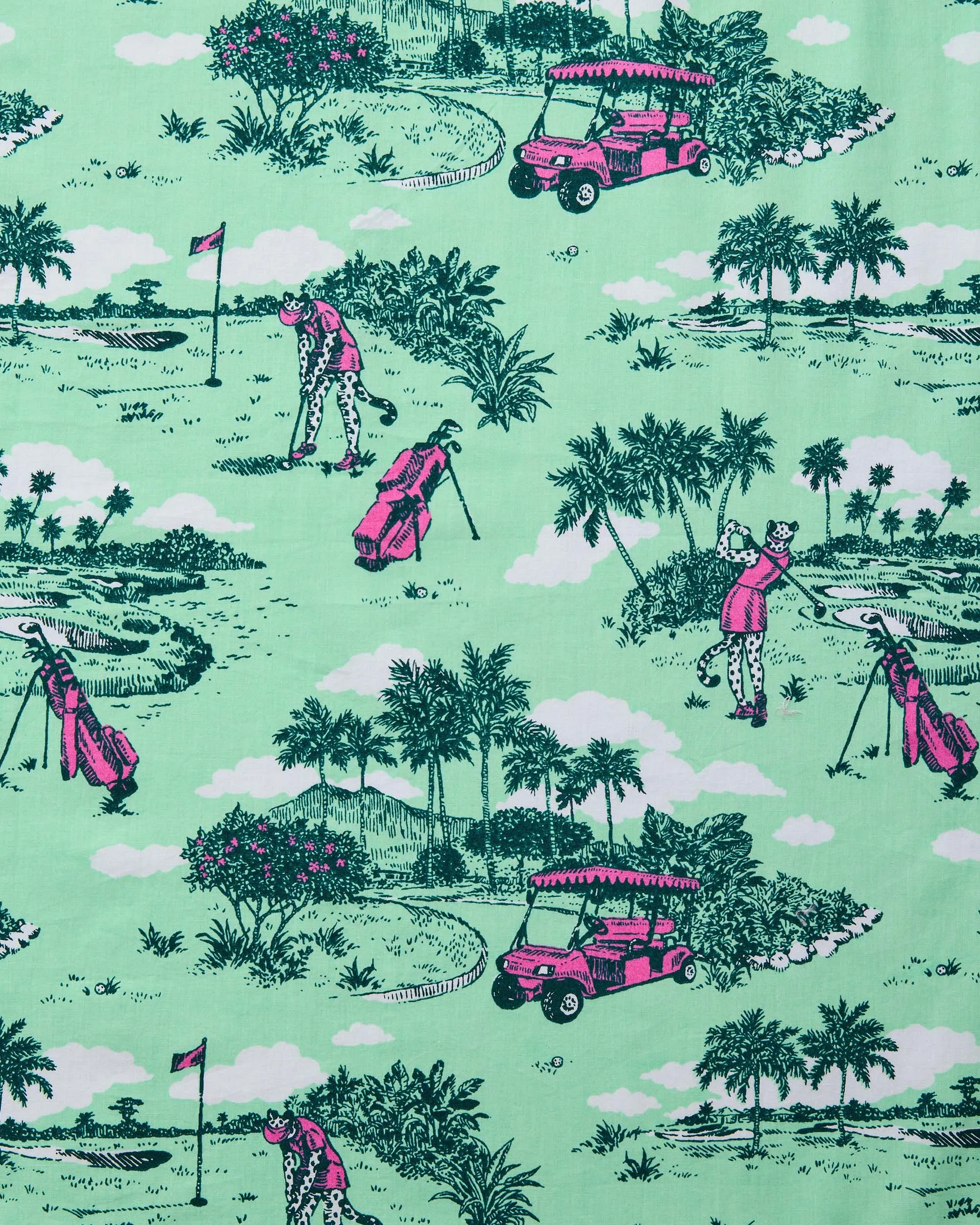 Golf Toile - Sleep Shirt - Putting Green