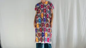Hand Embroidered Amuzgo Huipil Dress. Guerrero, Mexico.
