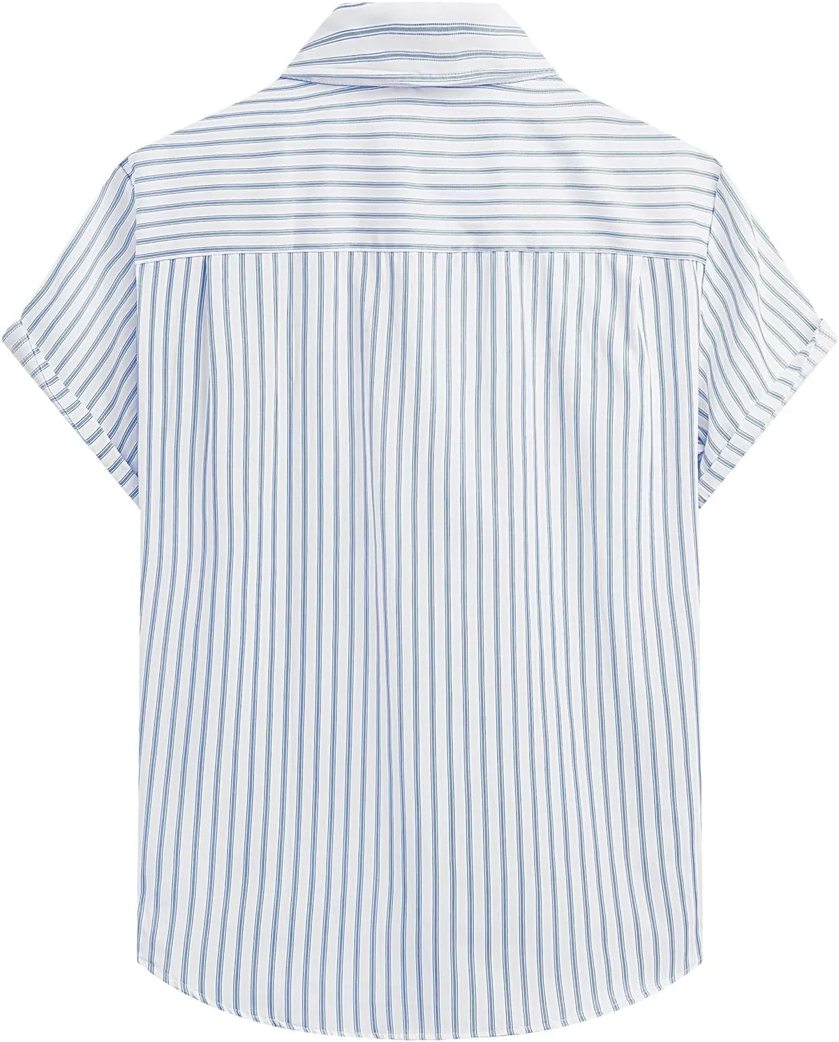 Hardaddy Men's Casual Striped Shirts Button Down Short Sleeve Blouse Summer Hawaiian Shirt