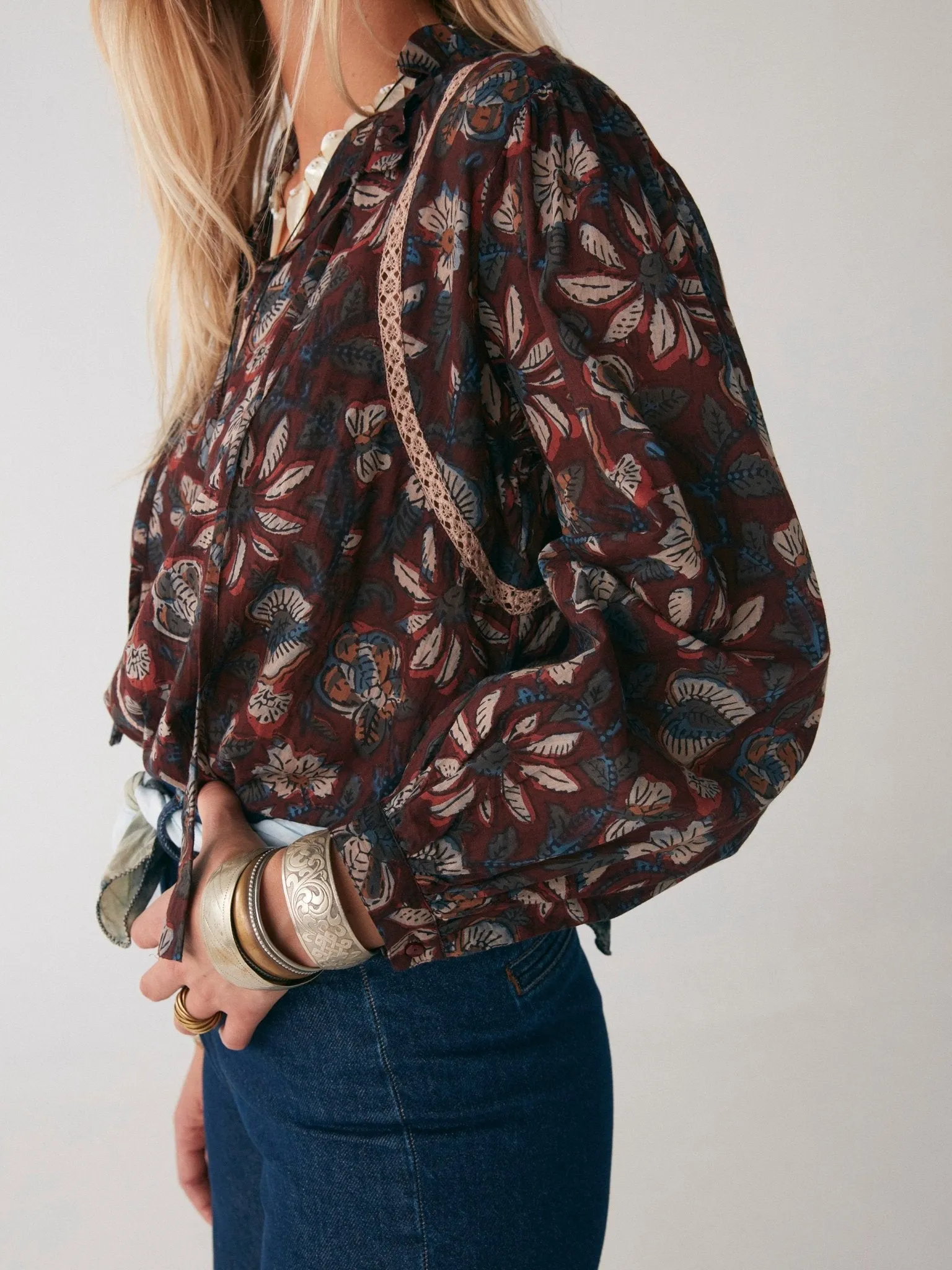 Ingrid Blouse - Srinagar Tobacco