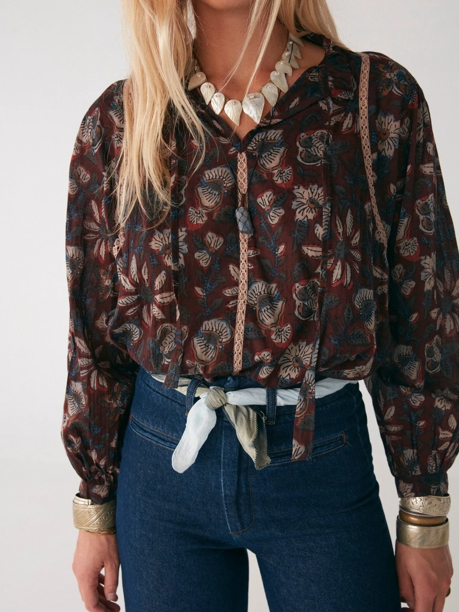 Ingrid Blouse - Srinagar Tobacco