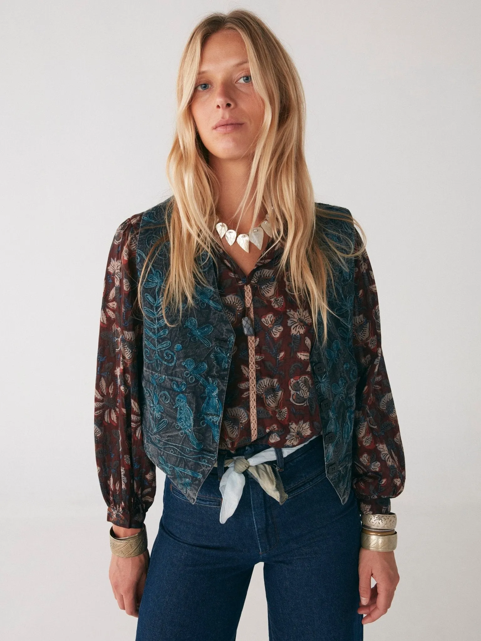 Ingrid Blouse - Srinagar Tobacco