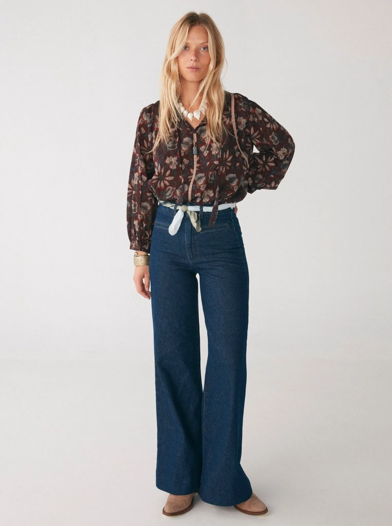 Ingrid Blouse - Srinagar Tobacco