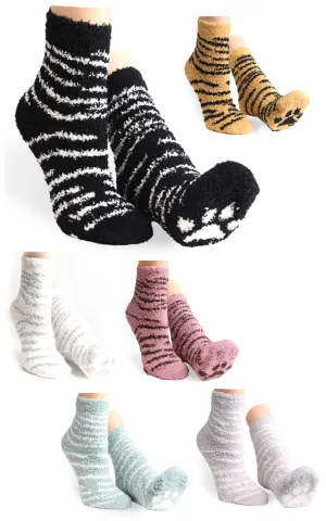 JCS106 Animal Pattern Fuzzy Socks (6prs Pack)