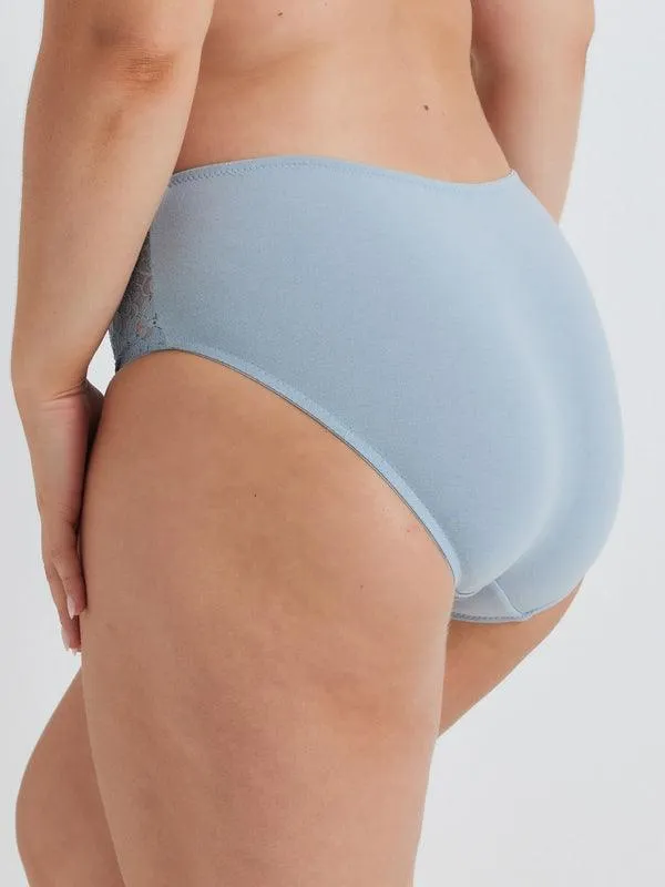 Kayser Cotton & Lace Full Brief - Winter Sky
