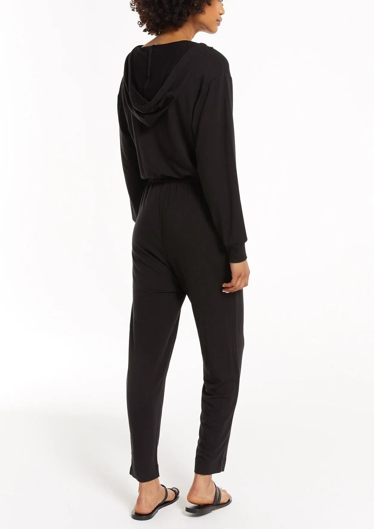 Lisse Henley Jumpsuit | Black