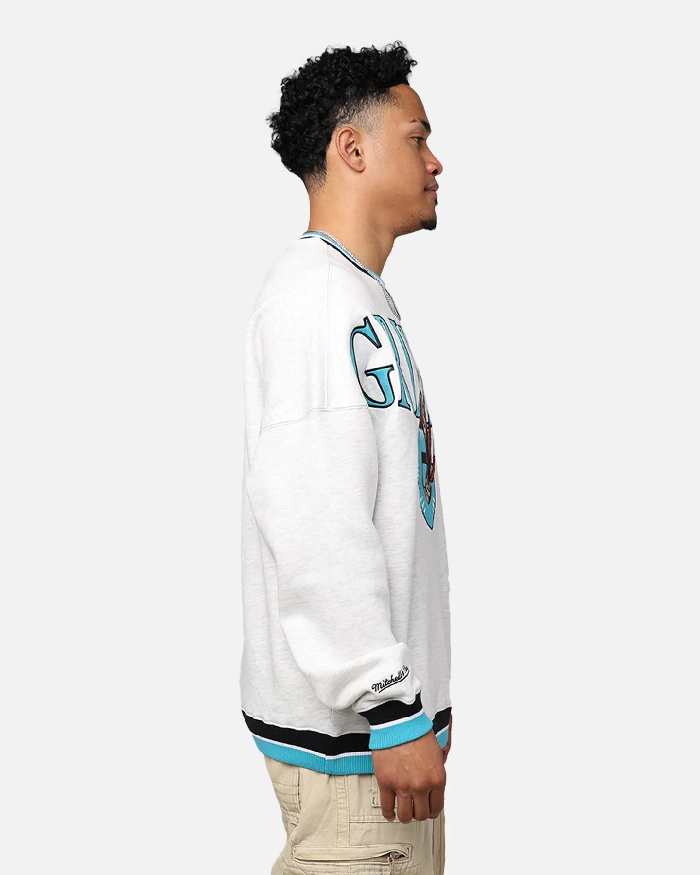 Mitchell & Ness Memphis Grizzlies Shooting Crewneck Silver Marle