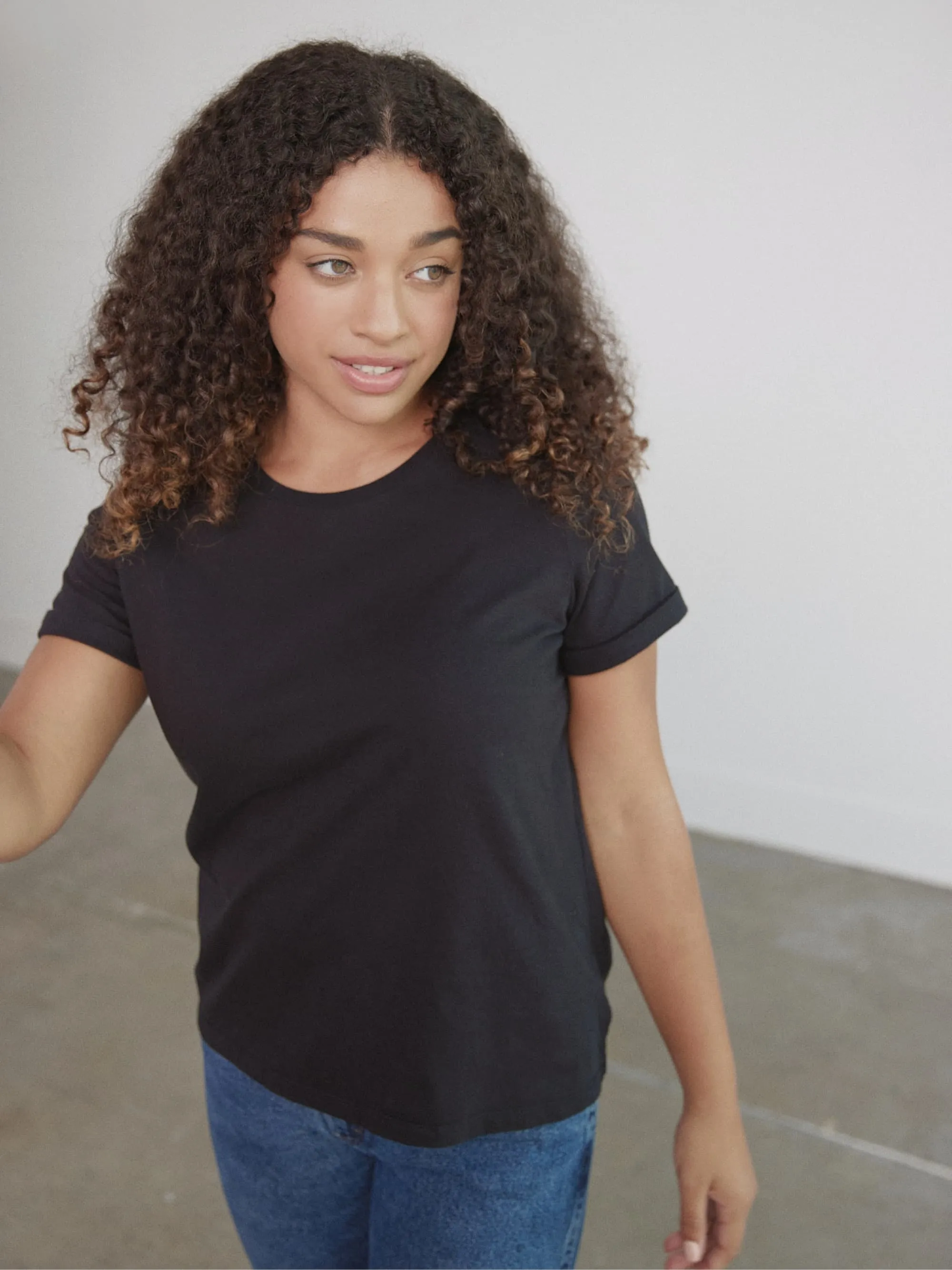 Organic Roll Cuff Tee