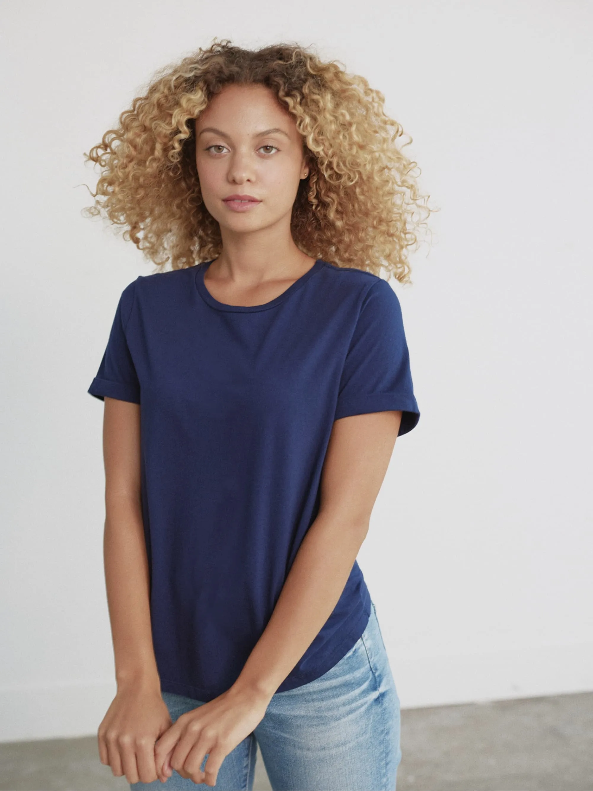 Organic Roll Cuff Tee