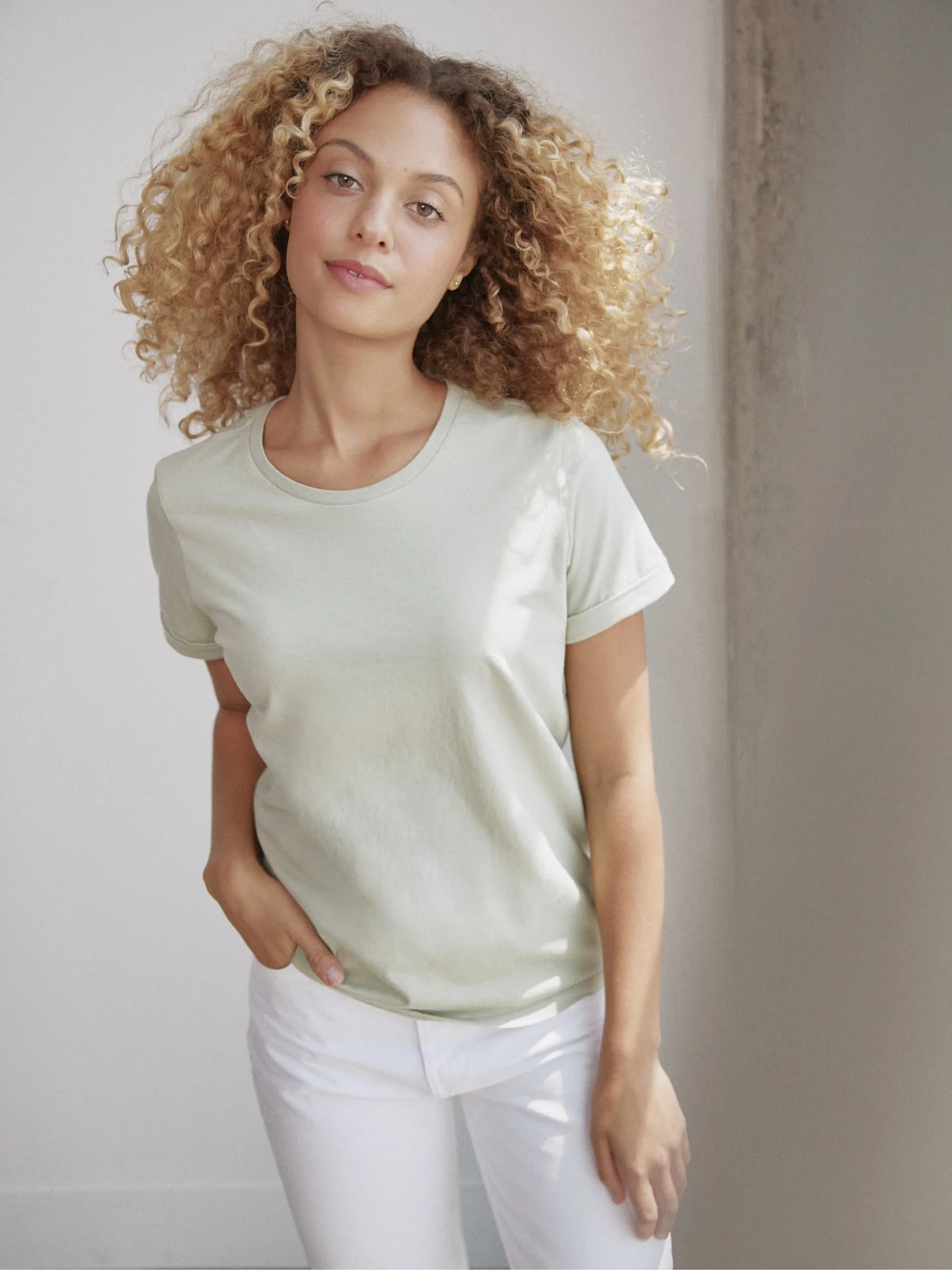 Organic Roll Cuff Tee