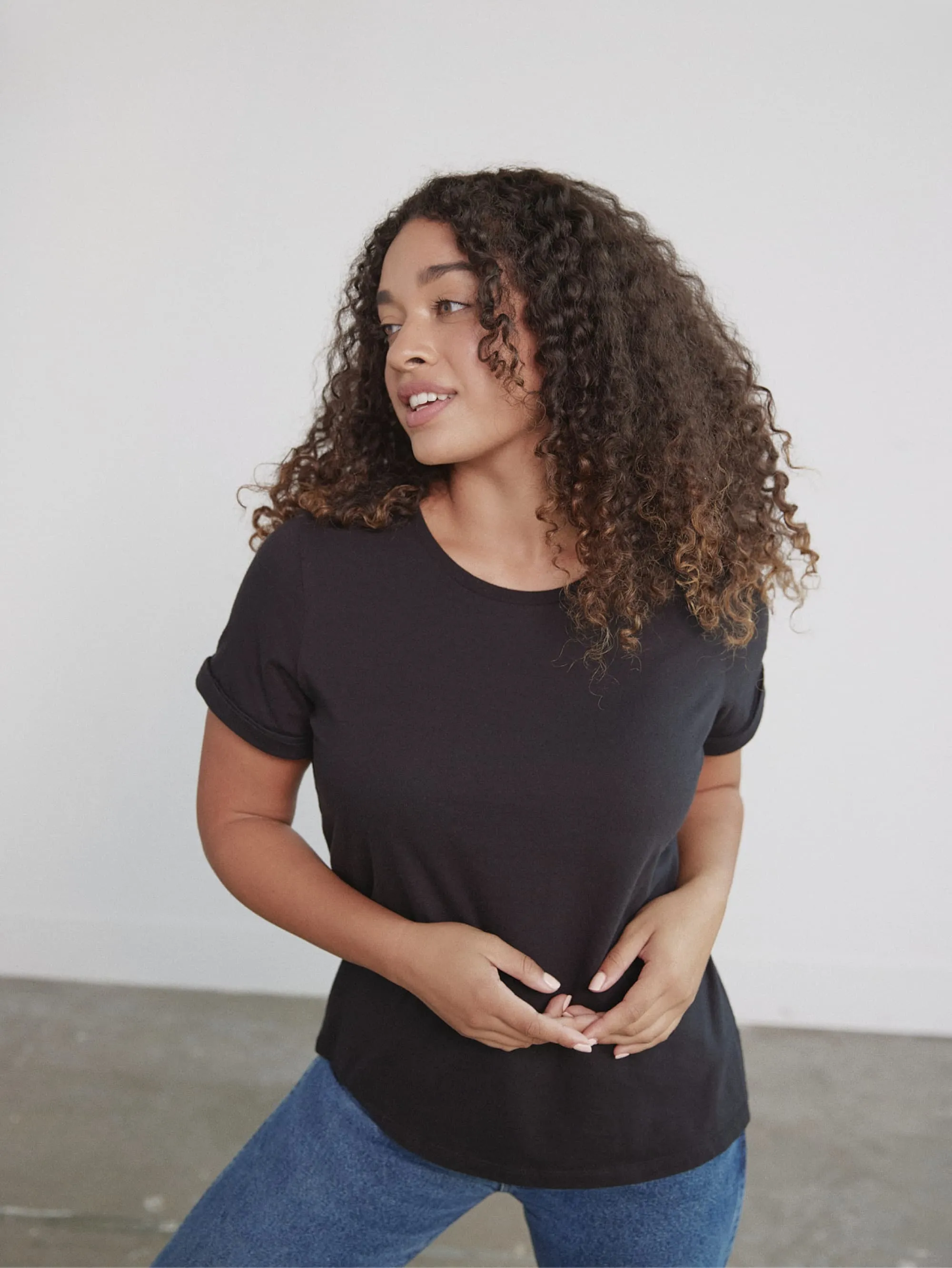 Organic Roll Cuff Tee