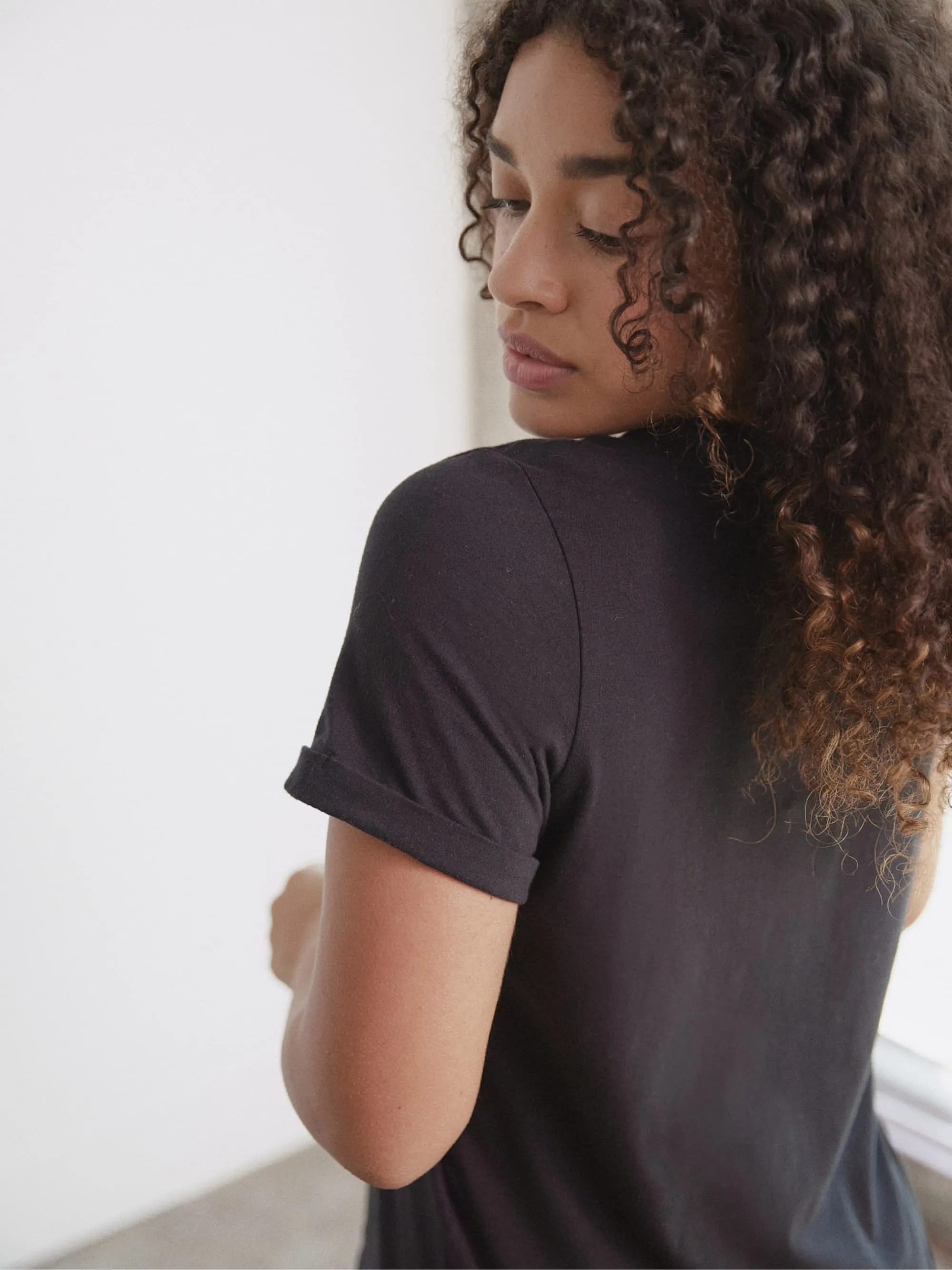 Organic Roll Cuff Tee