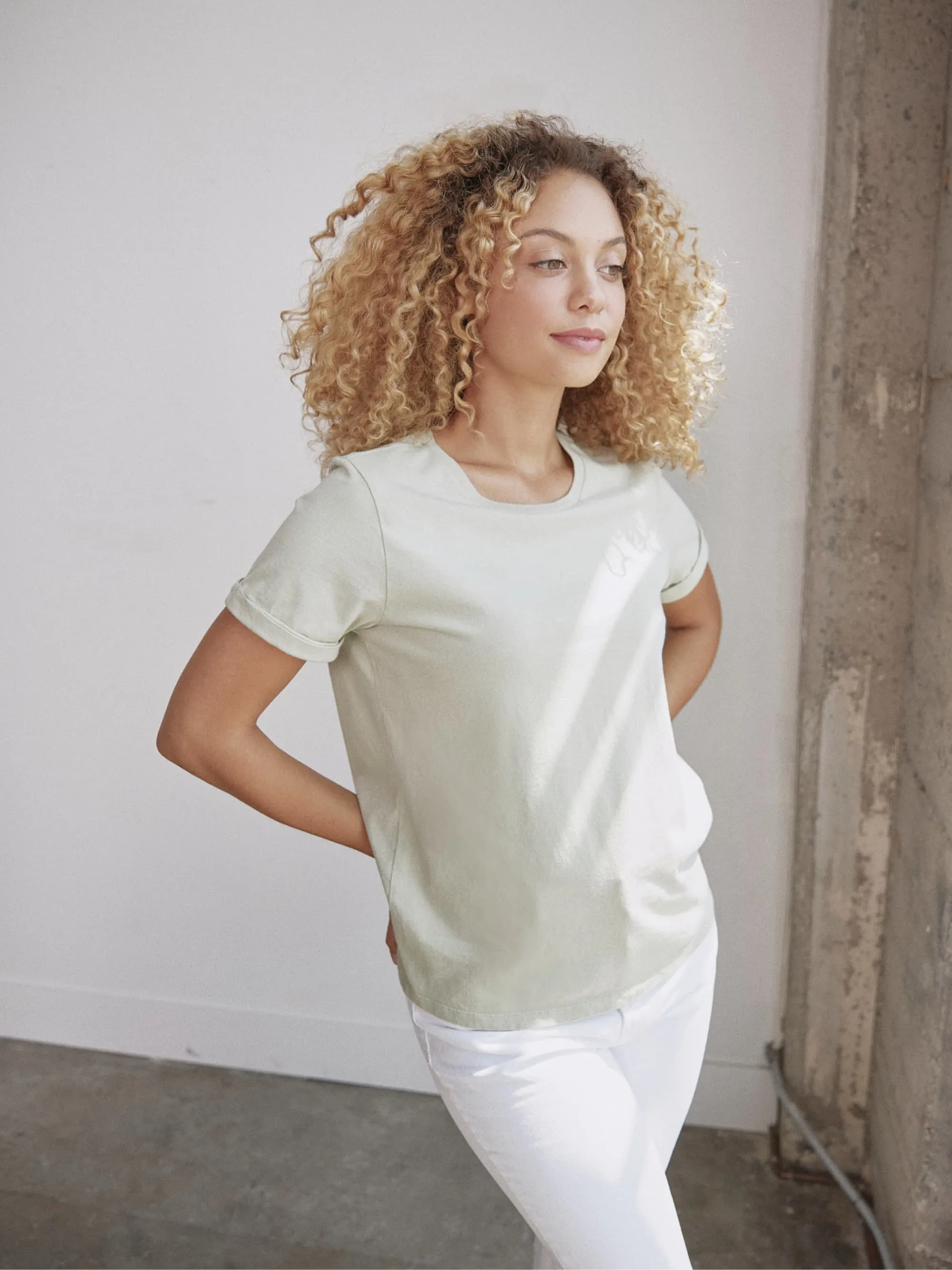 Organic Roll Cuff Tee