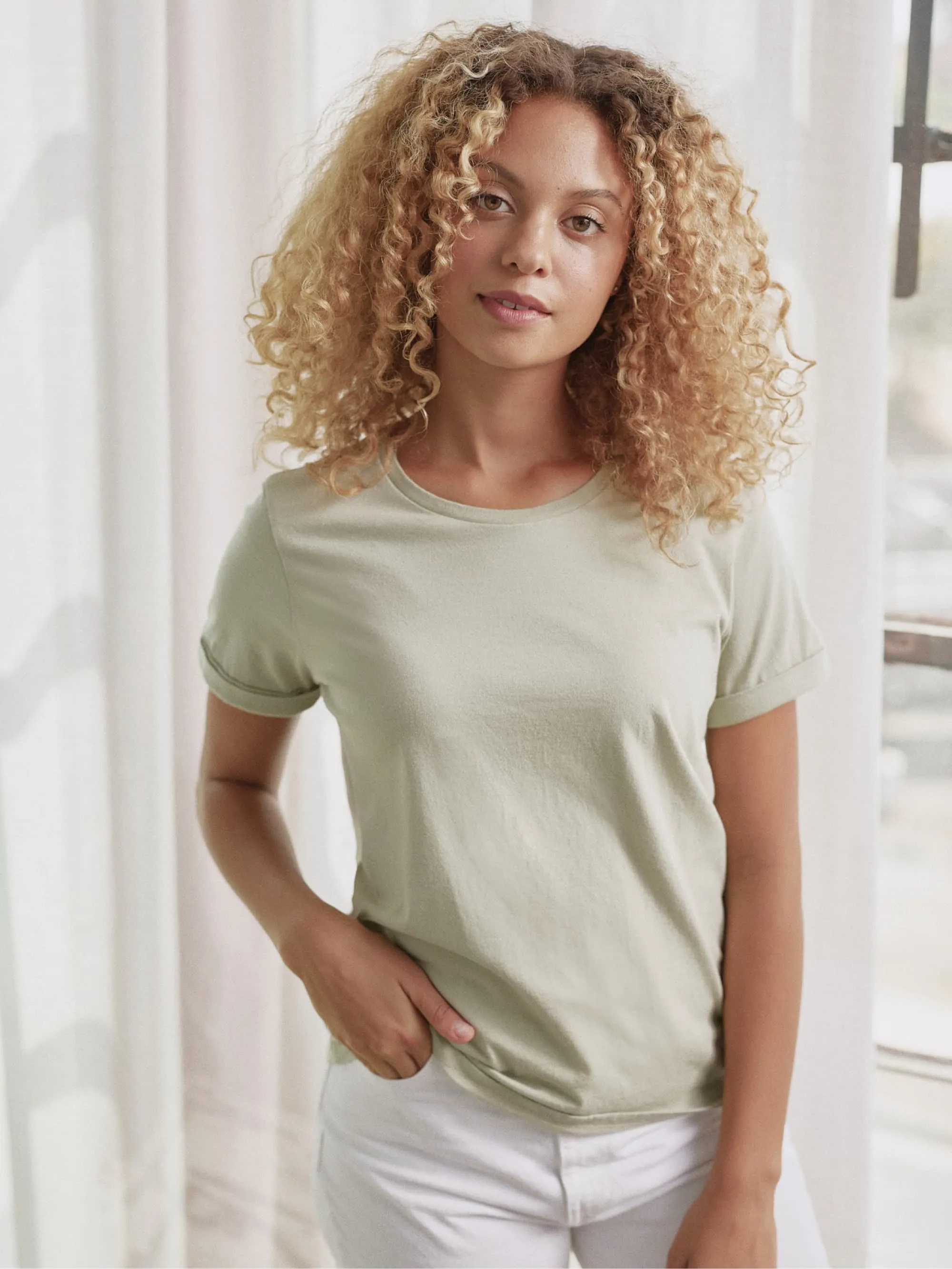 Organic Roll Cuff Tee