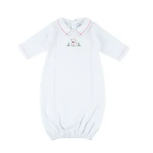 Pointed Collar Christmas Deer Gown