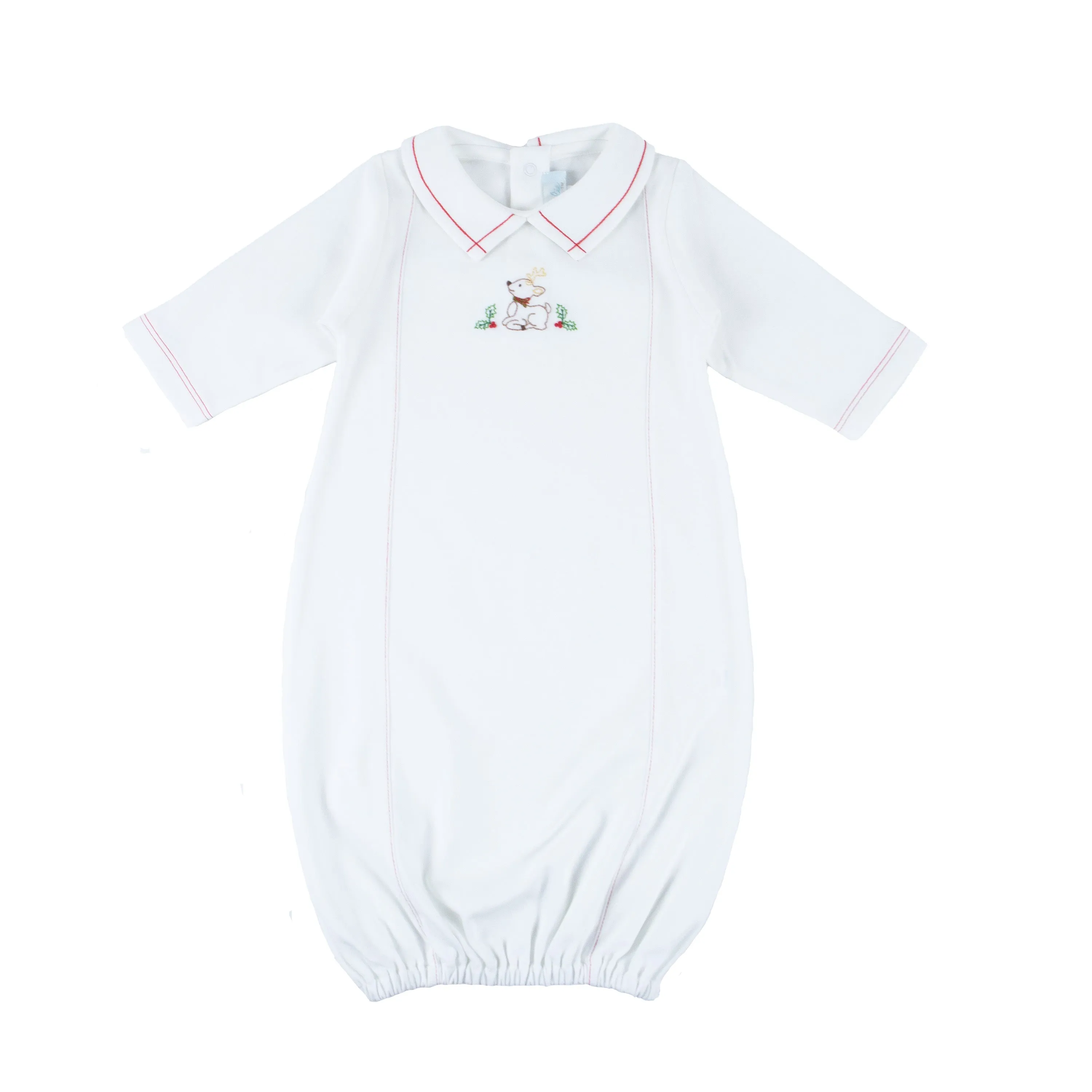 Pointed Collar Christmas Deer Gown