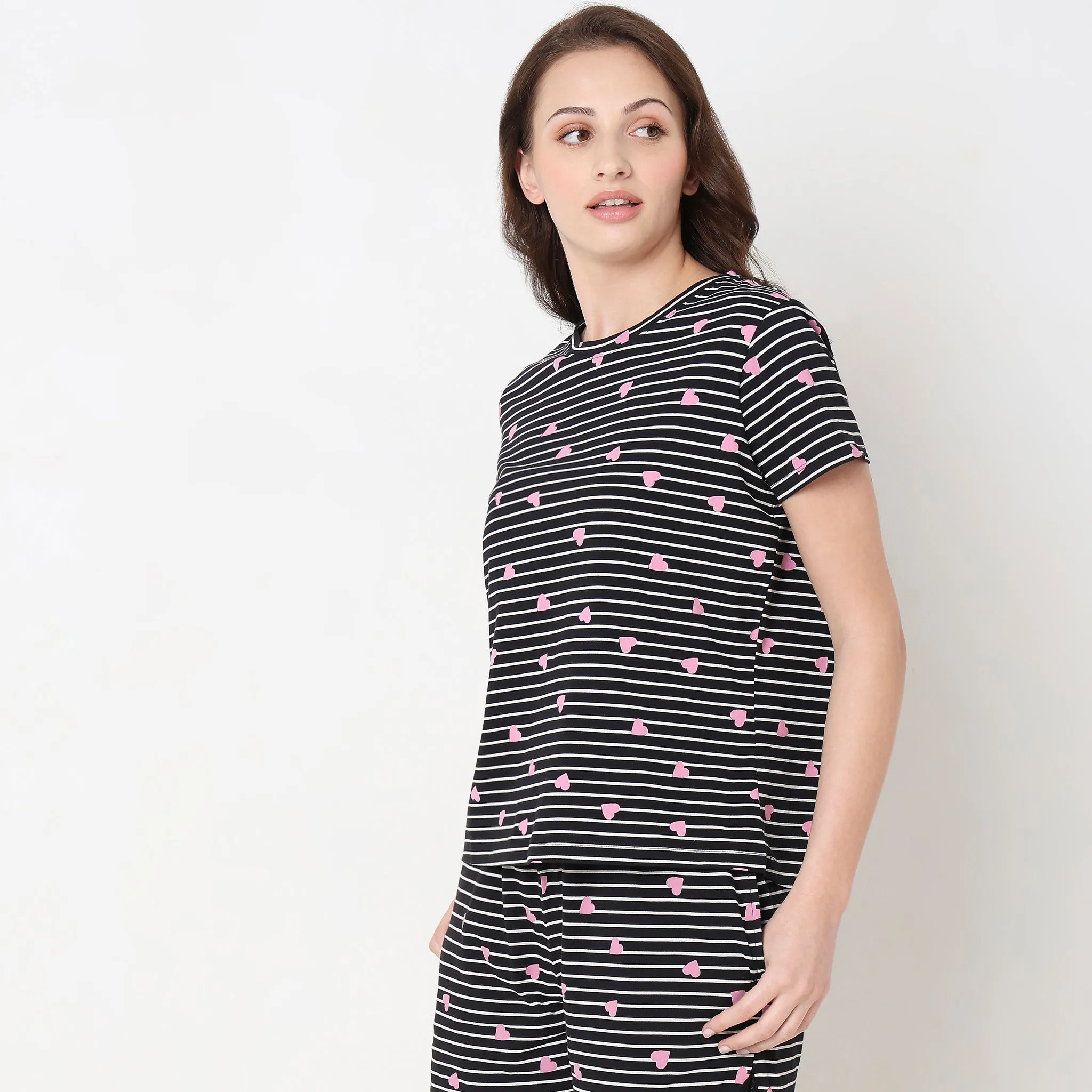 Regular Fit Striped Lounge T-Shirt