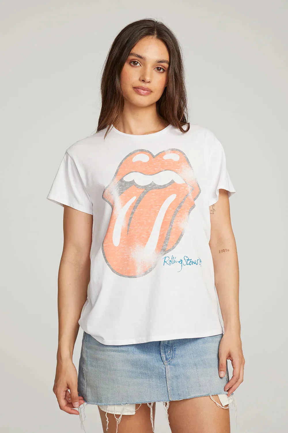 Rolling Stones Classic Logo Tee - White