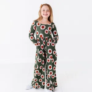 Rustic Blooms Ribbed Romper