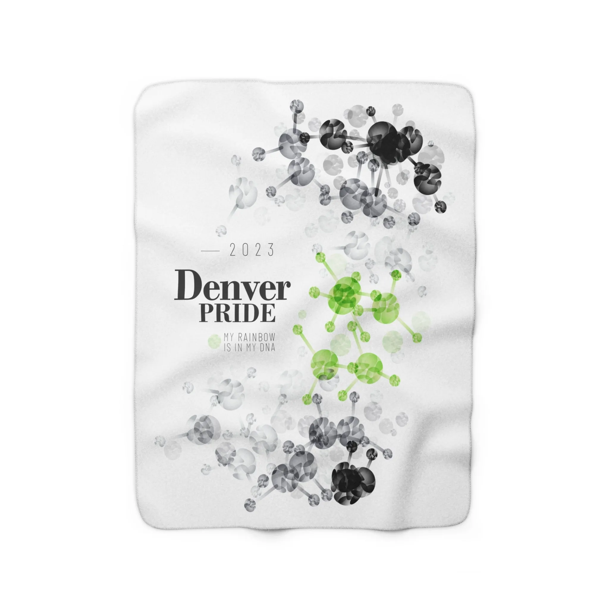 SHAVA CO Agender Flag 2023 Pride, Denver Sherpa Fleece Blanket - My Rainbow Is In My DNA