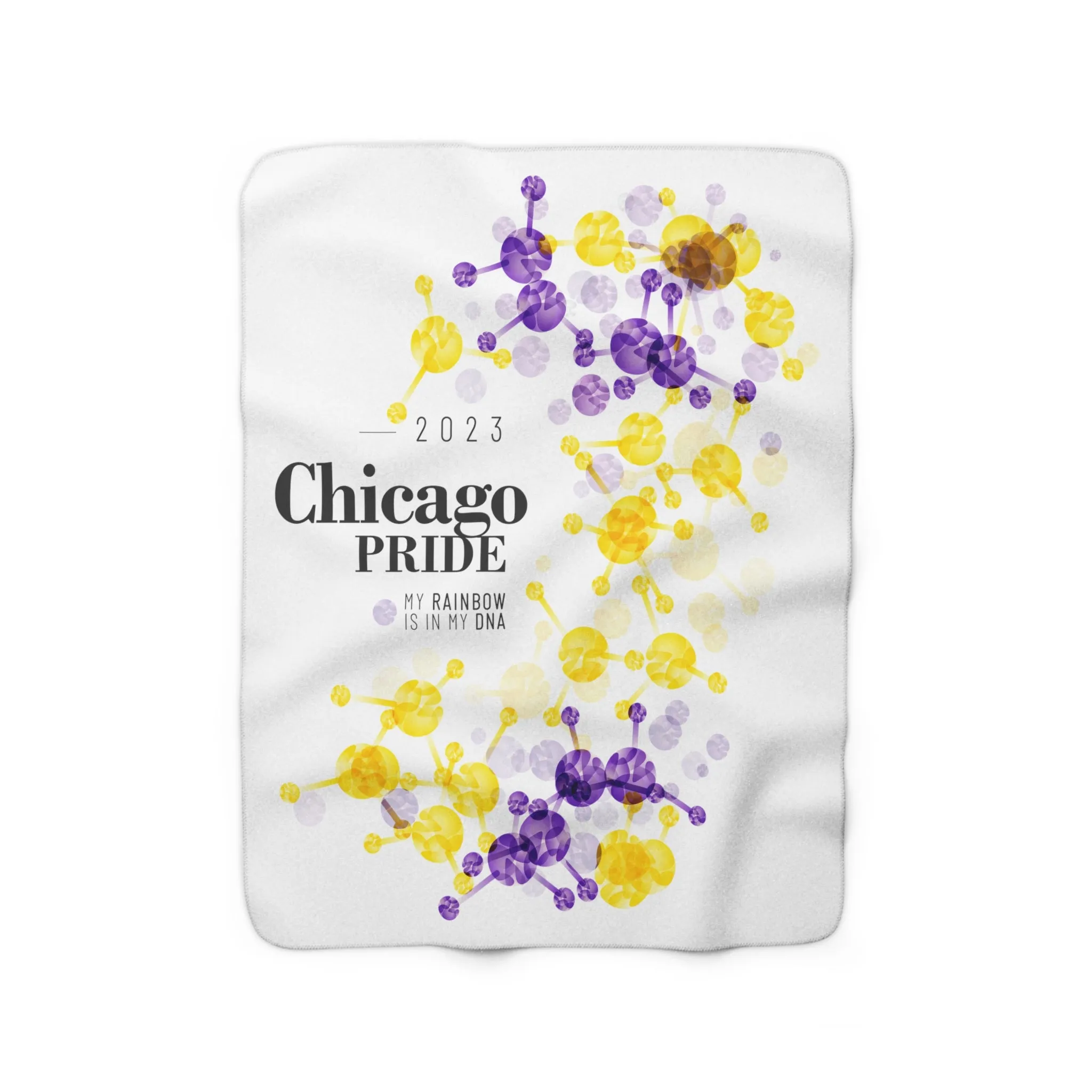 SHAVA CO Intersexual Flag 2023 Pride, Chicago Sherpa Fleece Blanket - My Rainbow Is In My DNA