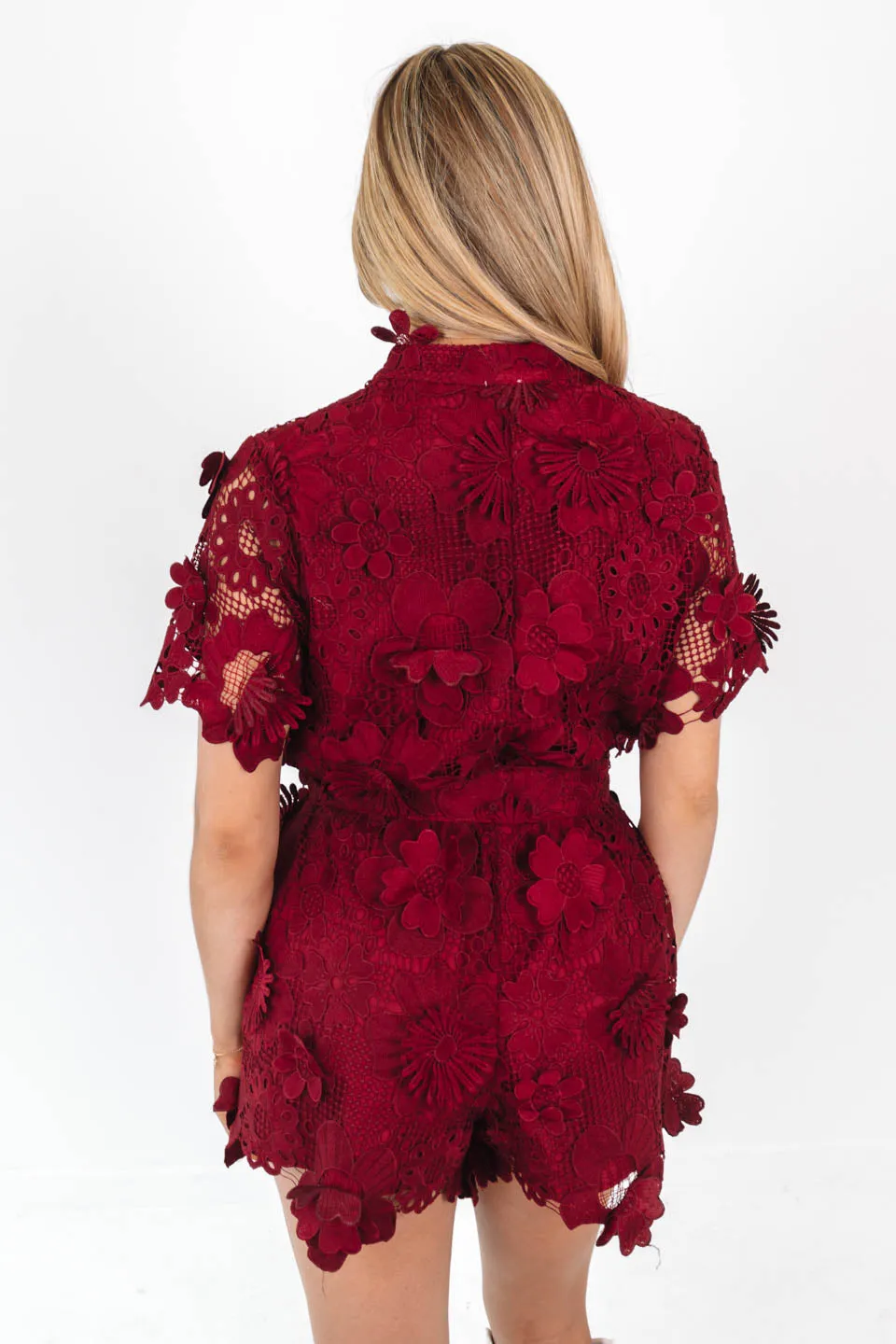 The Devin Romper - Maroon