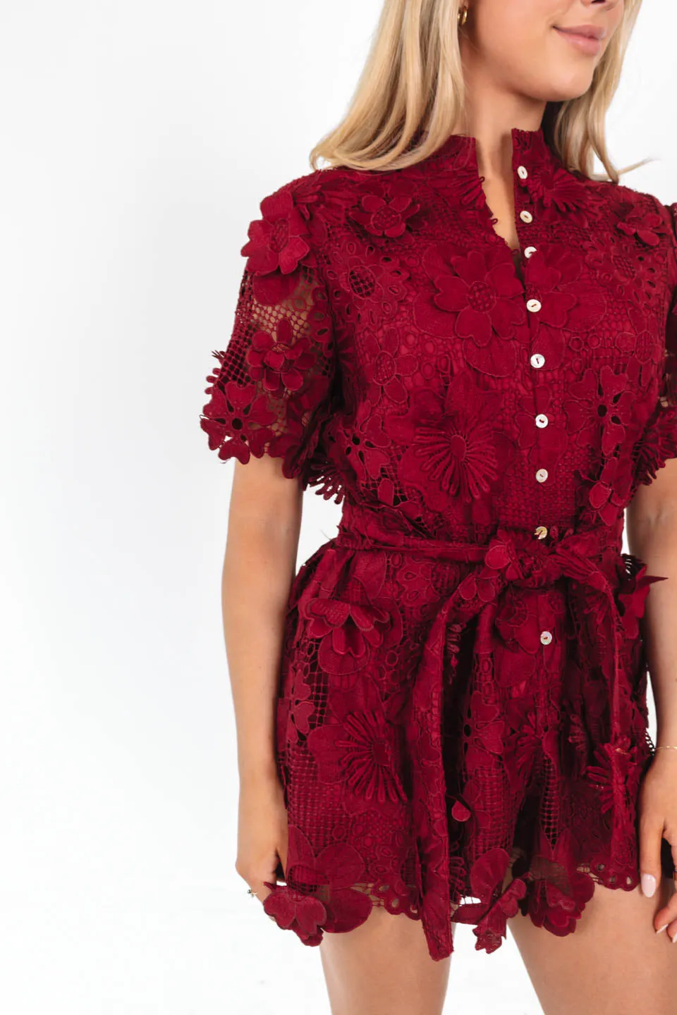 The Devin Romper - Maroon